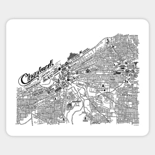 Cleveland Ohio Map Sticker